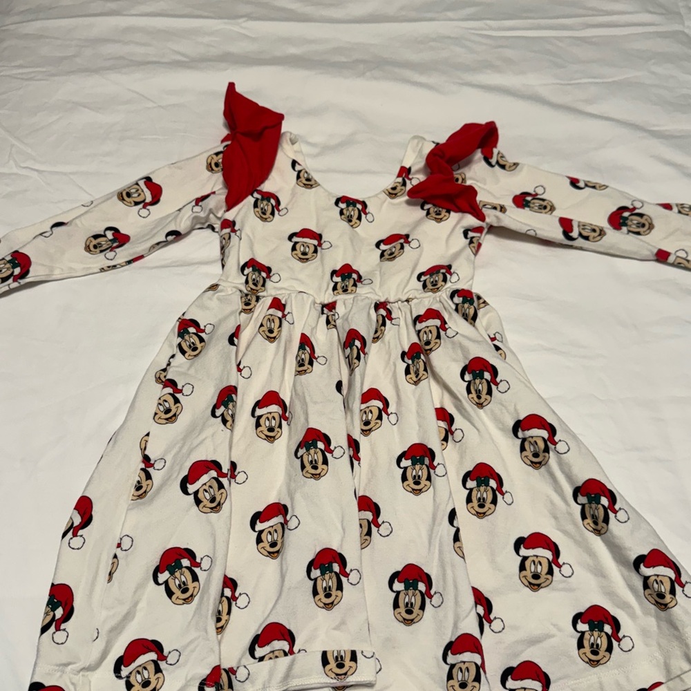 Mickey Mouse Kids Casual Dress - Red and White